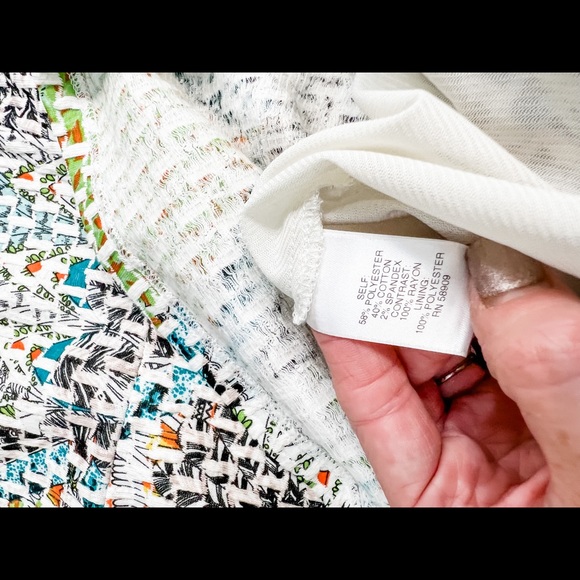 Chelsea and Violet Black and White Color Screen Fit and Flare Cap Sleeve Dress - Picture 8 of 8